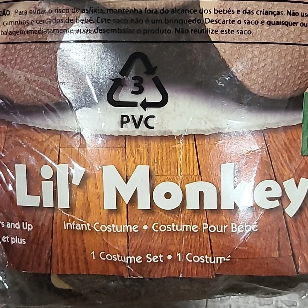 Baby Lil' Monkey Costume by incharacter Size 12-18 Months